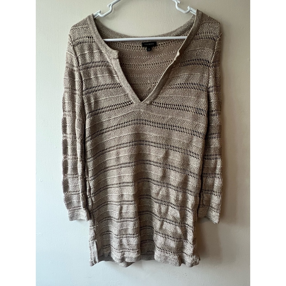 Talbots beige/gold sweater - medium